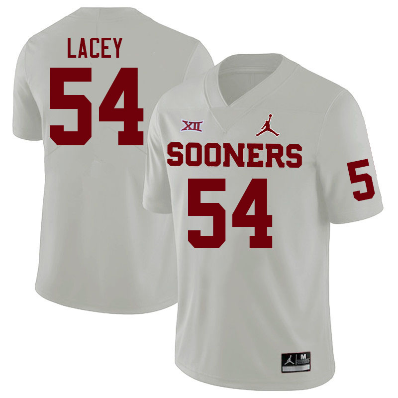 Men #54 Jacob Lacey Oklahoma Sooners College Football Jerseys Stitched-White